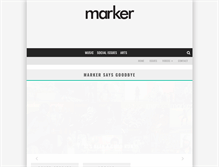 Tablet Screenshot of markermagazine.com